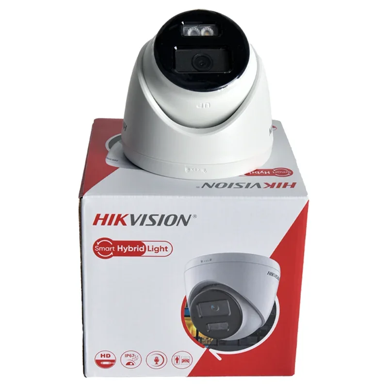 Imagem -02 - Hikvision-câmera ip Híbrida Inteligente com Microfone Embutido Câmera de Rede Dome Luz Branca Luz Dupla Colorvu Ds2cd1383g2-liu 4k 8mp