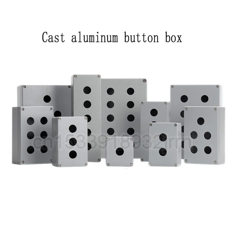 

Metal Cast Aluminum Waterproof Button Box Aperture 22mm Terminal Switch Box Aluminum Alloy 1/2/3/4/5/6Hole Outdoor Junction Box