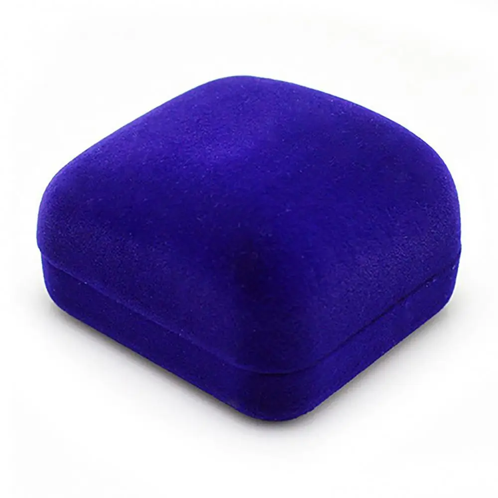 Blue Velvet Engagement Jewelry Ring Box Earring Pendant Display Holder Case Rings gifts Box