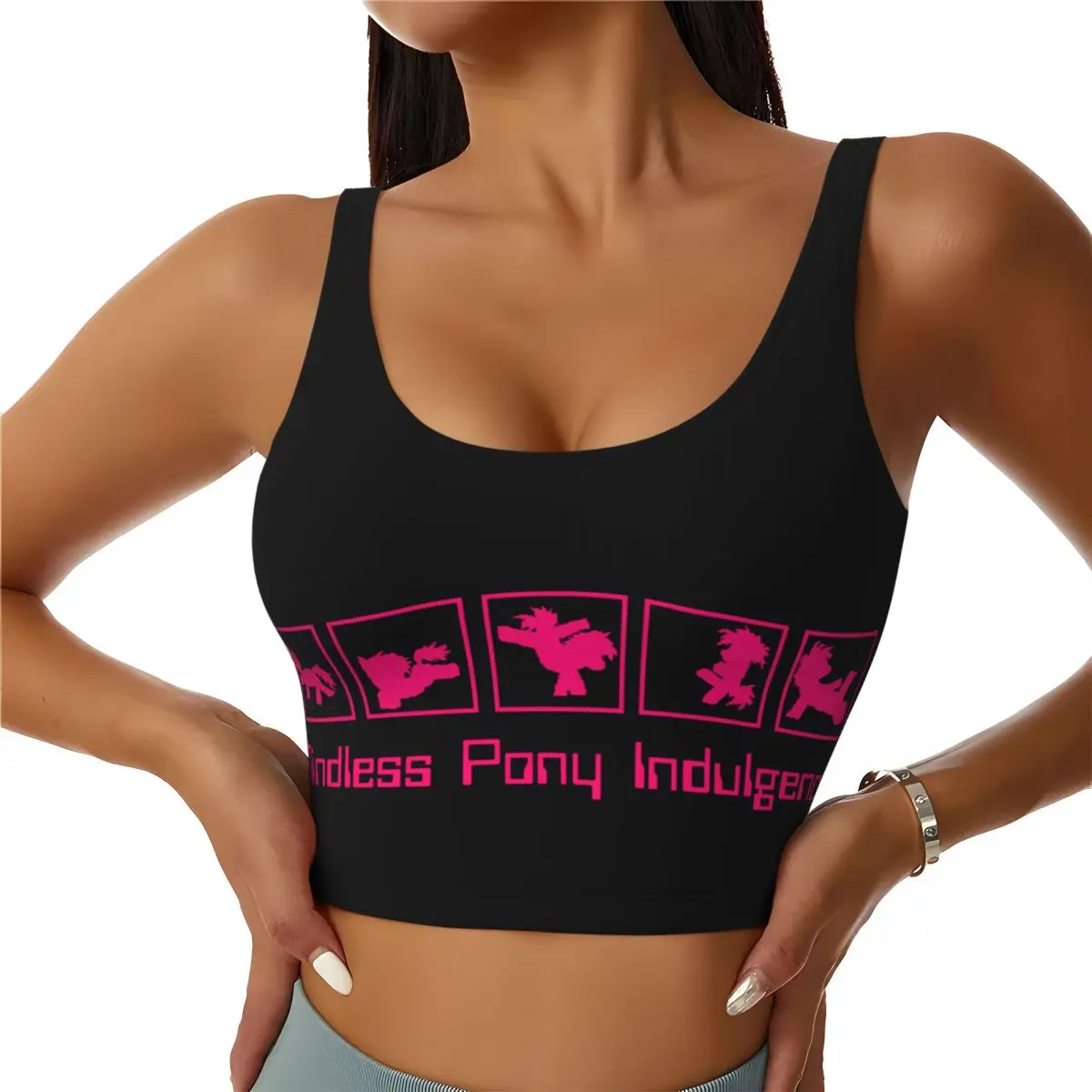 Custom Women Msi Mindless Hip Hop Punk Rock Self Indulgence Sports Bra Electro High Impact Gym Workout Yoga Crop Tank Tops