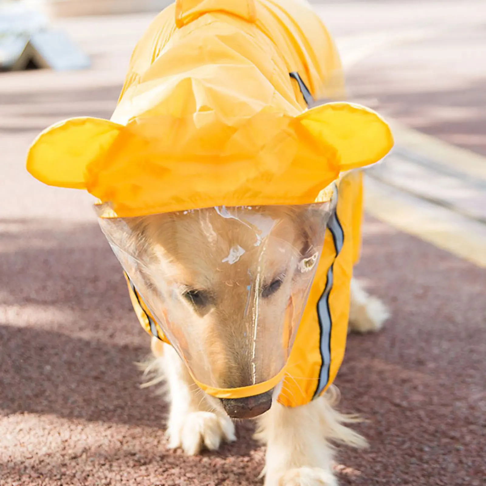 

Dog Raincoat Waterproof Lightweight For Medium Large Dogs Hooded Rain Jacket Outdoor Rainy Day Pet Supplies