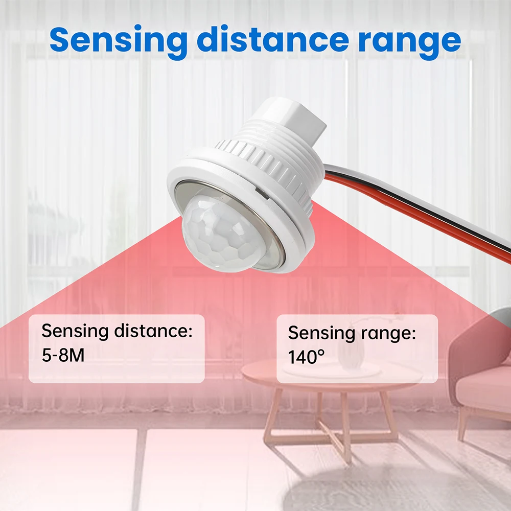 DC 3.5-24V low voltage adjustable delay embedded infrared human body induction switch detection induction probe motion sensor