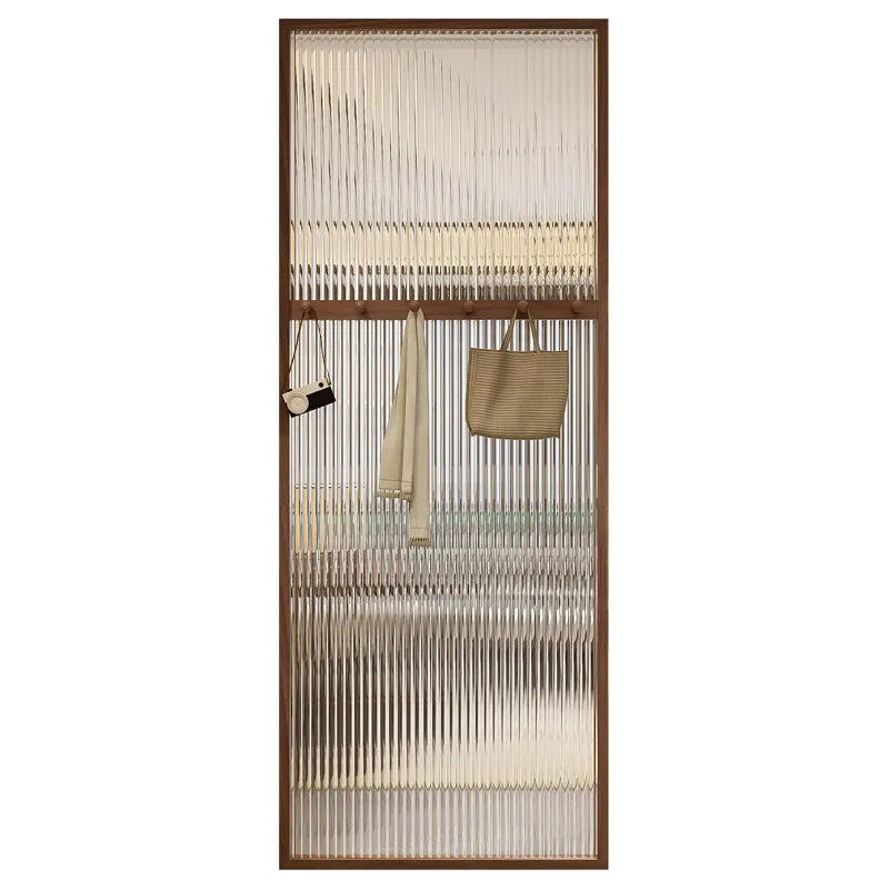 glass solid wood screen partition living room entrance entrance office facing door blocking grille false wall decoration