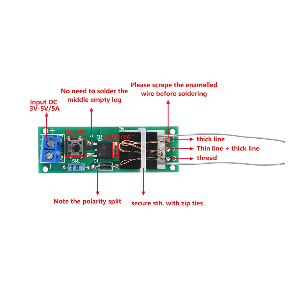 DIY High Voltage Generator Kit Arc Igniter Lighter Kit DC 3-5V 3A Electronic  Cigarette Lighter Module with 18650 Battery Box - AliExpress 502
