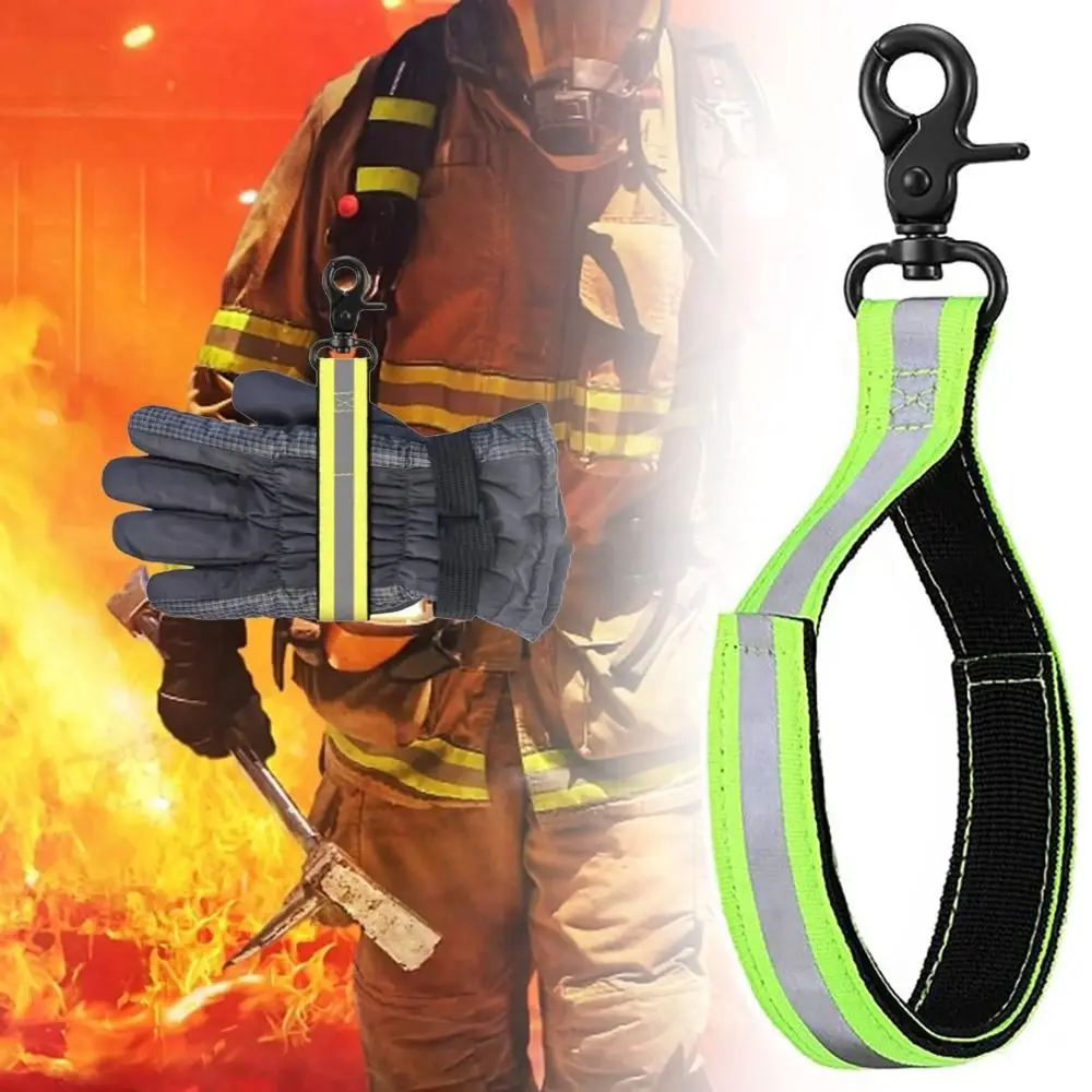 Universal Green&grey Firefighter Glove Strap Gloves Keeper Hanger Guard Gloves Clamps Multifunction Tool Supplies Mitten Clips