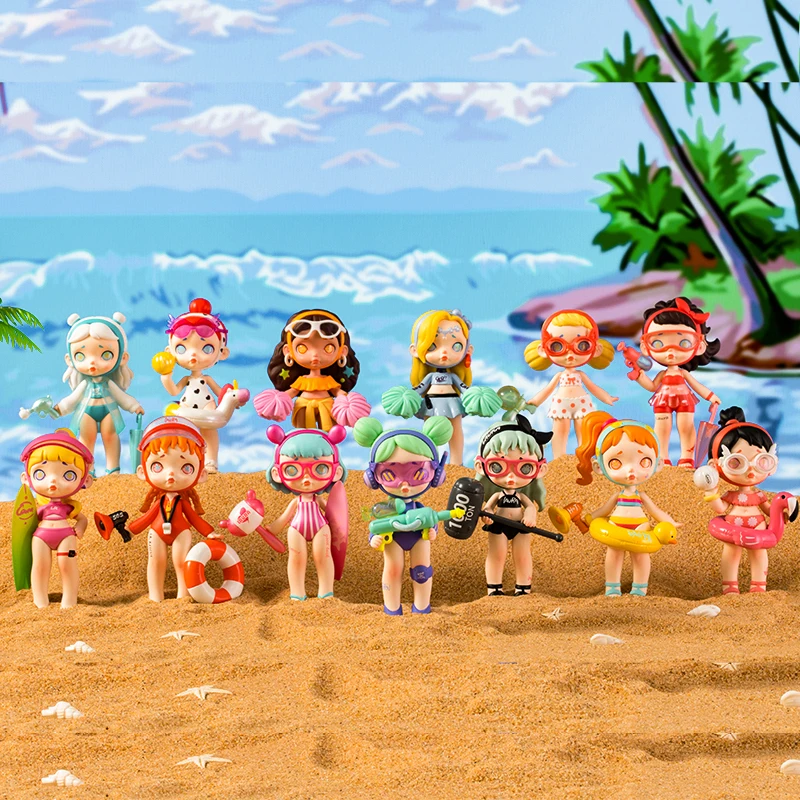 Toycity Laura "Pool Fight" شاطئ البحر هاواي أنماط سلسلة صندوق أعمى مجموعة ألعاب شخصيات الحركة الأصلية صندوق غامض عشوائي الهدايا