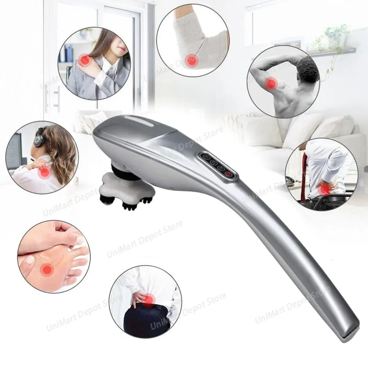 New Electric Handheld Massager, Massage Hammer for Back and Full Body, High Power Vibrating massage Stick