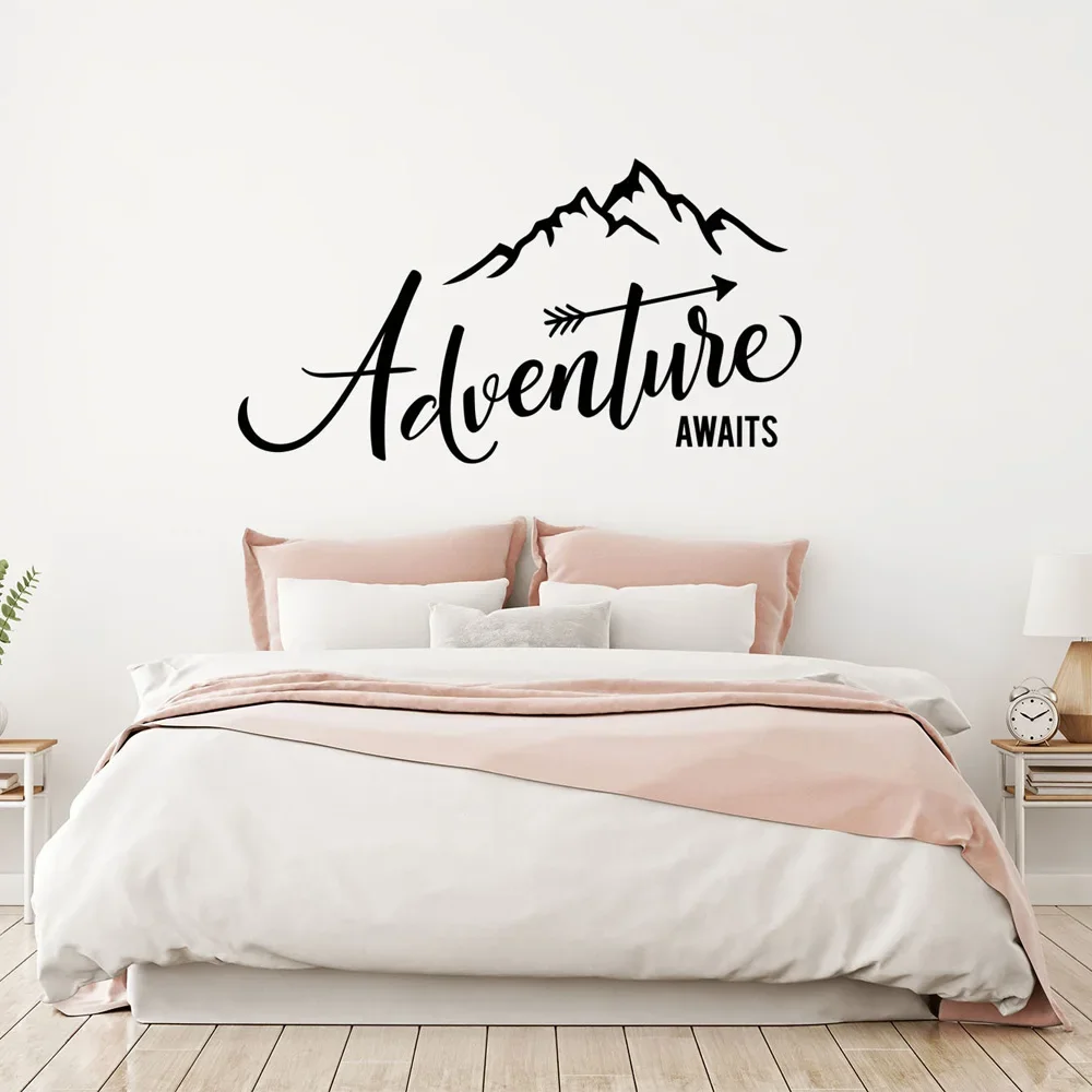 Podróże górskie Przygoda Naklejki ścienne Przygoda zaczyna się Naklejki ścienne Winylowa naklejka artystyczna Pokój domowy Dekoracja sypialni Naklejka G50