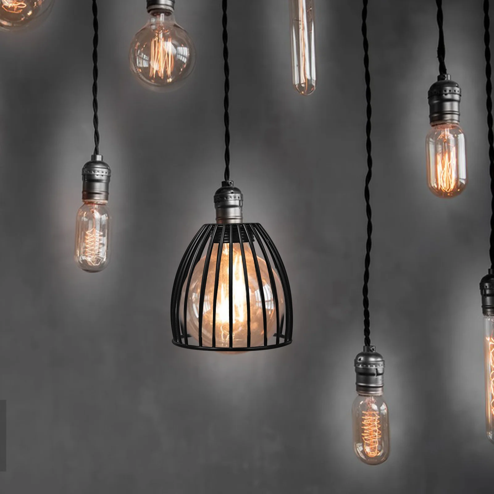 

Мини-железная птичья клетка, барабан, абажур, клипса на бочке, крышка, люстра, абажур, лампочка, защита для фермерского дома, спальни, гостиной