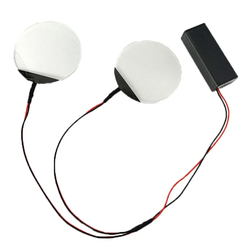 Rodada flexível dobrável LED olhos Kits, capacete de Halloween, cosplay olho luz acessórios, pode cortada, 7 #, caixa de bateria AAA, DIY