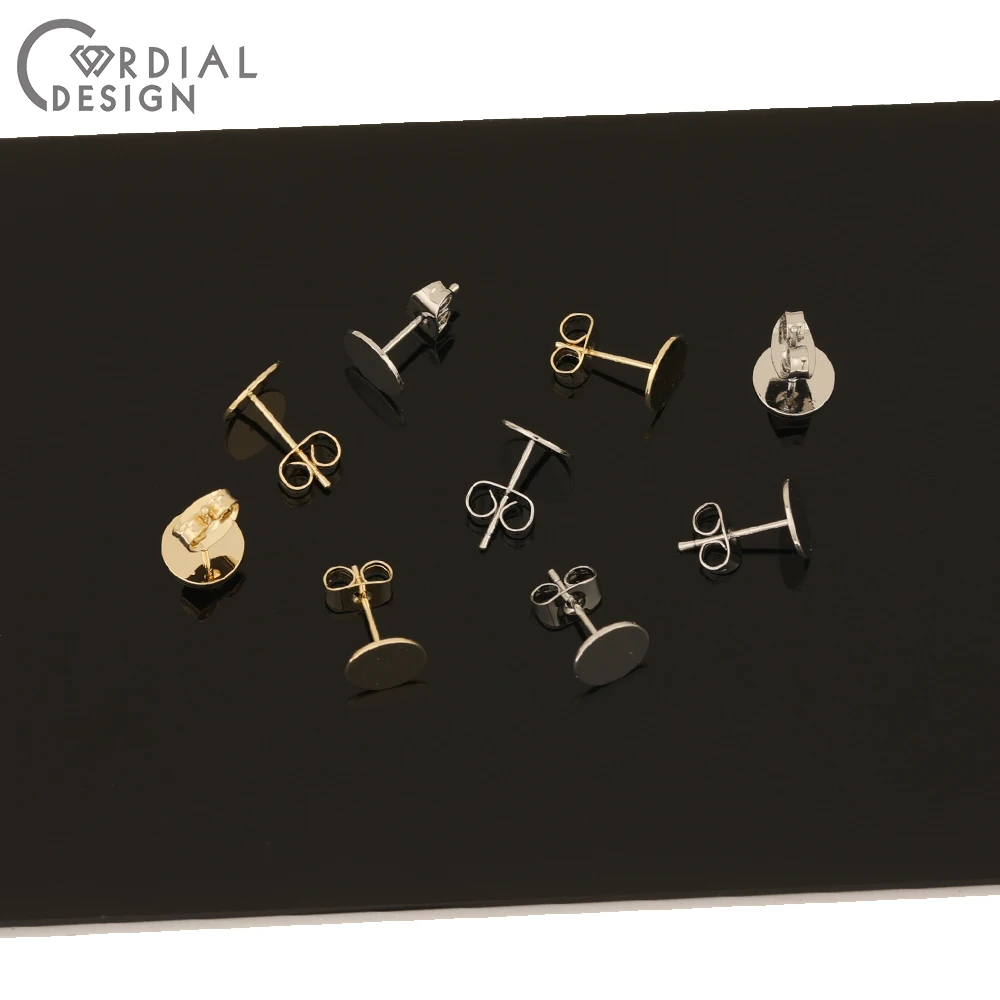 إكسسوارات مجوهرات 8 مللي متر ، 100 قطعة ، صناعة يدوية ، قرط ، طلاء ذهبي أصلي ، جزء DIY ، نتائج ومكونات المجوهرات #4