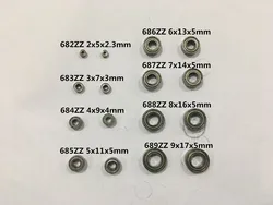 5-10pcs 682ZZ 683ZZ 684ZZ 685ZZ 686ZZ 687ZZ 688ZZ 689ZZ Mini Bearing Metal Sealed Miniature Bearing Ball Bearings