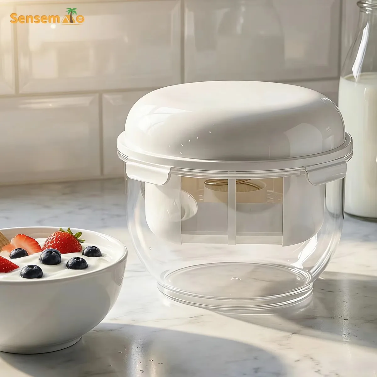 Portable Yogurt Filter with Fine Mesh Basket Practical Greek Yogurt Strainer Net for Homemade Yogurt Cheese Kitchen Utensil