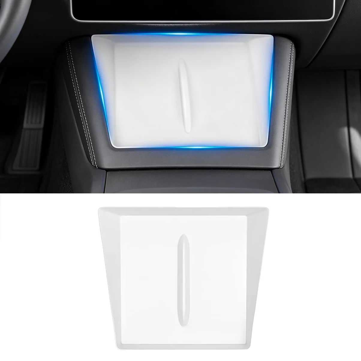 Center Console Silicone Mat for Tesla Model Y Juniper Model 3 Highland Wireless Charger Mat Refresh Non-Slip Design 2026