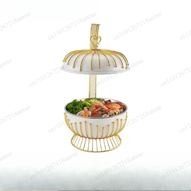 Stainless steel hanging furnace novel bead hanging cover dining furnace restaurant suitable for iron art