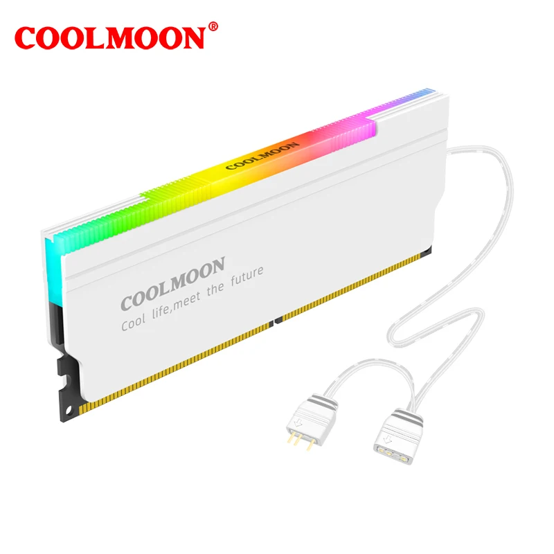 

5V-3PIN ARGB RAM Heatsink Aura Sync DDR4 DDR3 Memory Heat Sink with Thermal Silicone Pad for Desktop Computer PC Memory