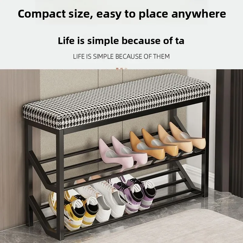 Multi-functional Shoe change stool household door shoe cabinet can sit integrated shoe stool entrance stool sturdy and durable