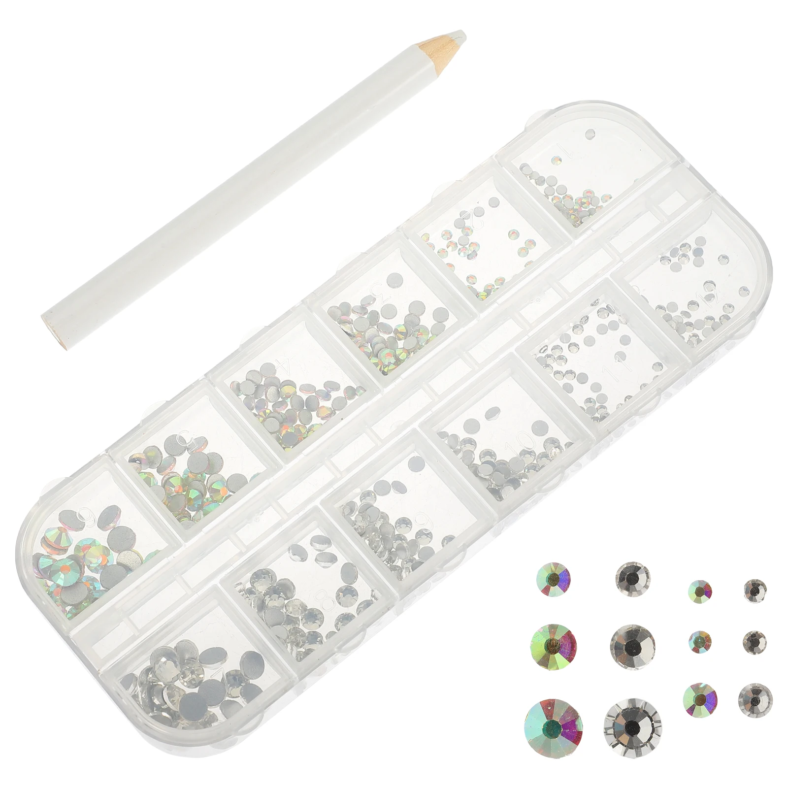 Bijoux pour ongles en diamant à fond plat, breloques, strass, gemmes, petit verre, décoration créative pour ongles, artisanat, vêtements à dos plat, bricolage