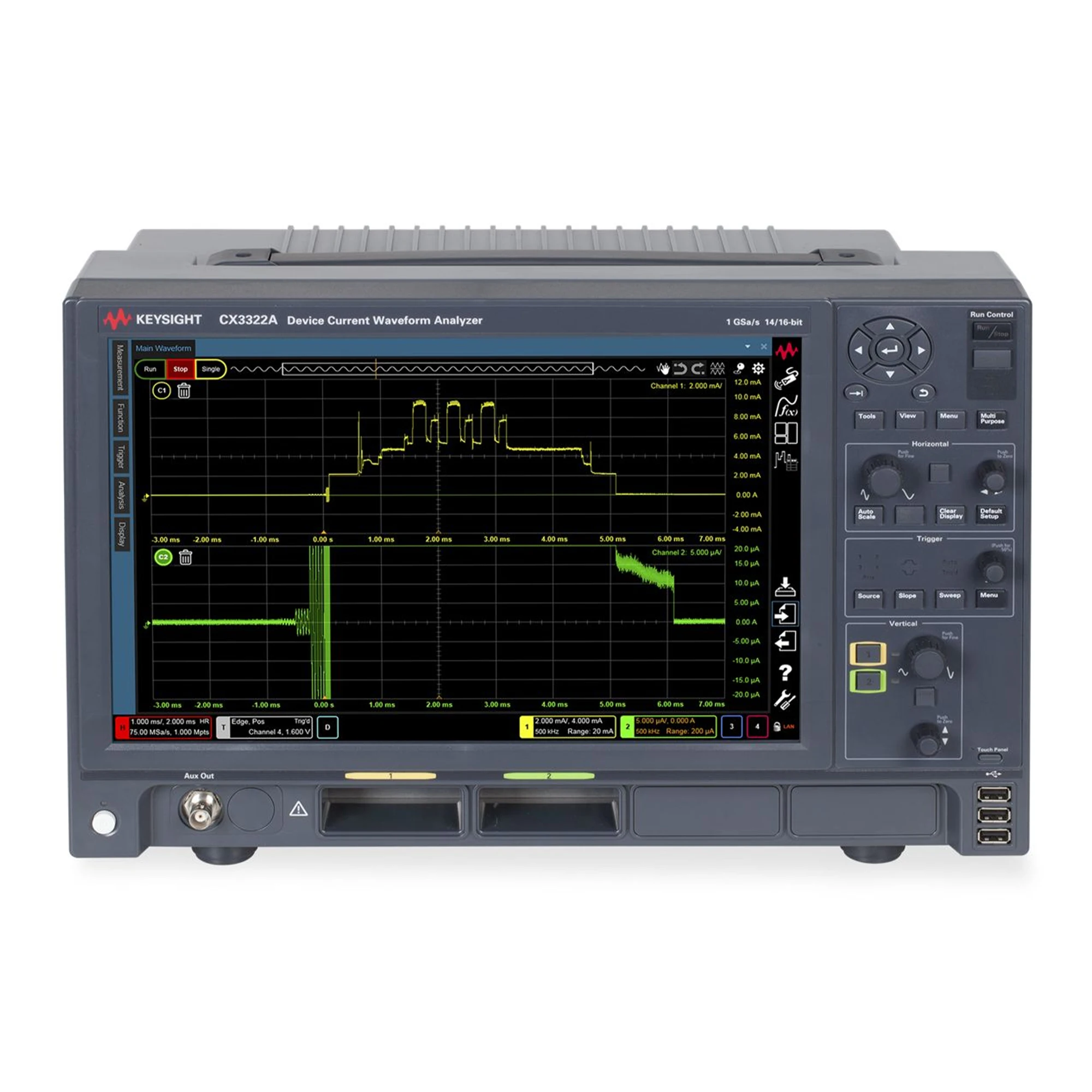 Keysight CX3322A Device Current Waveform    1 GSa/s 14/16-bit 2-channel America Origin 1 Month Warranty