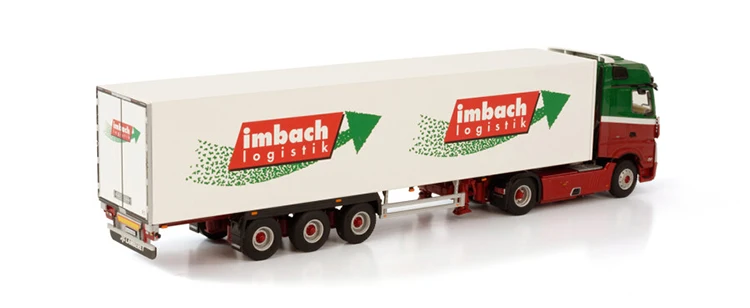 WSI 1:50 Scale MB 4X2 Tractor,Refrigerated Cold Chain Container Delivery Truck Vehicle Diecast Toy Model,IMBACH LOGISTIK 01-3751