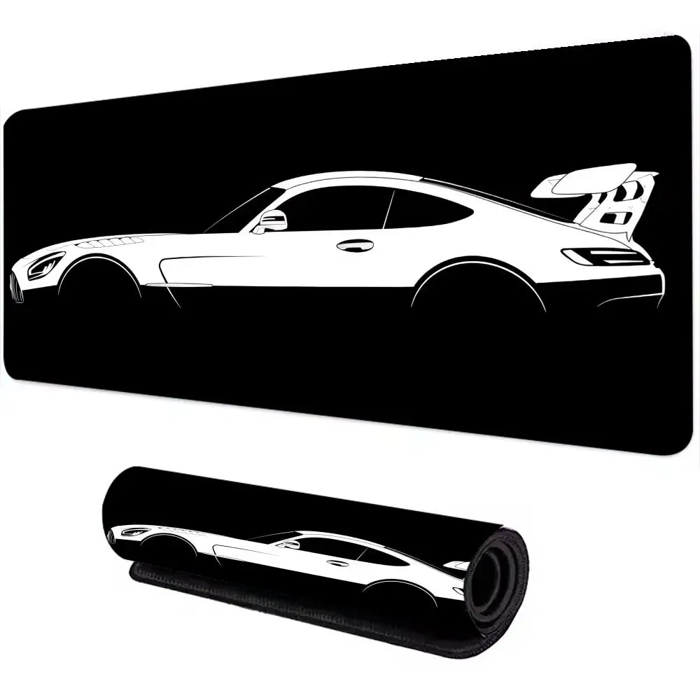 

900x400 AMG спортивный автомобиль большой нескользящий резиновый коврик для мыши спортивный автомобиль игровая клавиатура настольный коврик домашний офис декоративный настольный коврик