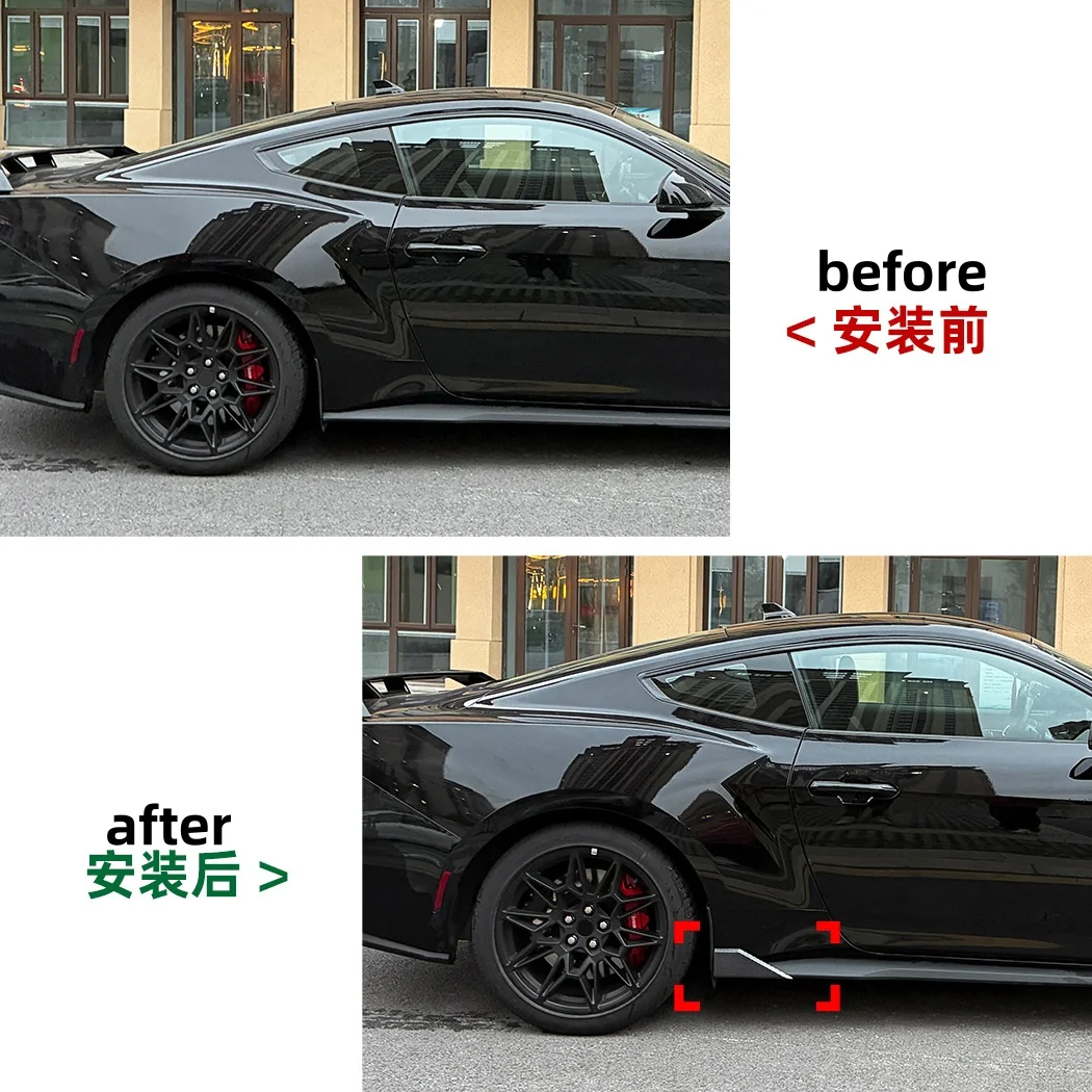 For Ford Mustang MK7 2024 2025 2026 Side Skirts Splitters Sport Style Side Skirt Extensions Lip Body Kit Exterior Upgrade Parts