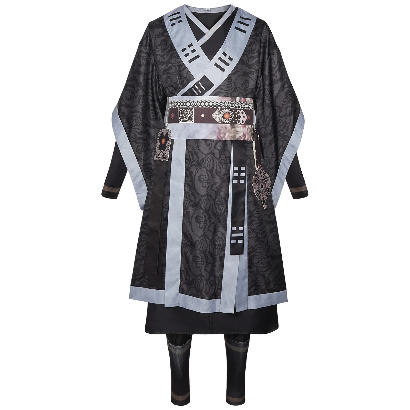 Chinesische Mythologie Spielthema Black Wukong Cosplay Yin Yang Dharma Robe Halloween mit Kalebasse Schwanz