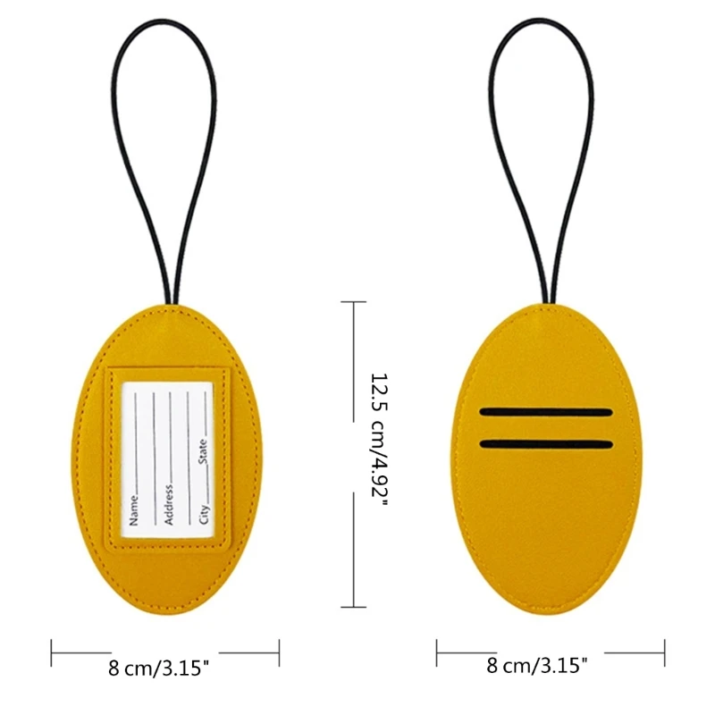 Tarjetero elástico ajustable para equipaje con material PU, fácil identificar y evitar pérdidas