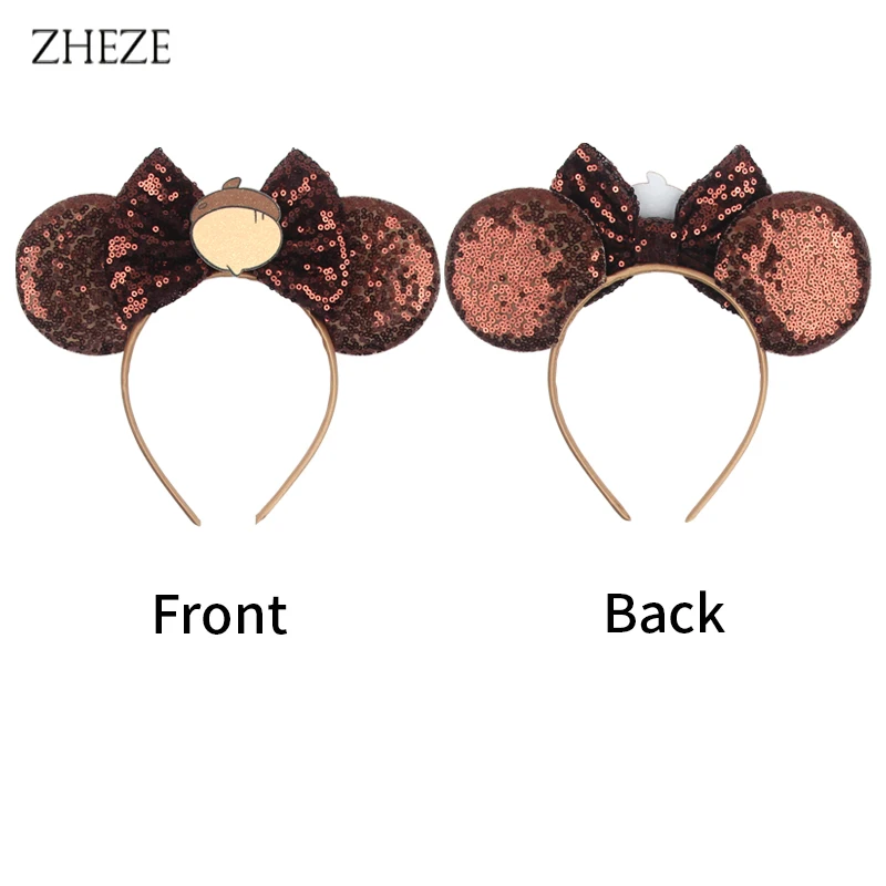 Bandeau de Cheveux à Paillettes Brunes pour Fille, Oreilles de Souris, Sauna, Rick, Cosplay, 5 Pouces, Nministériels d, ix, Festival, Bricolage, Accessoires, 10 Pièces/Lot