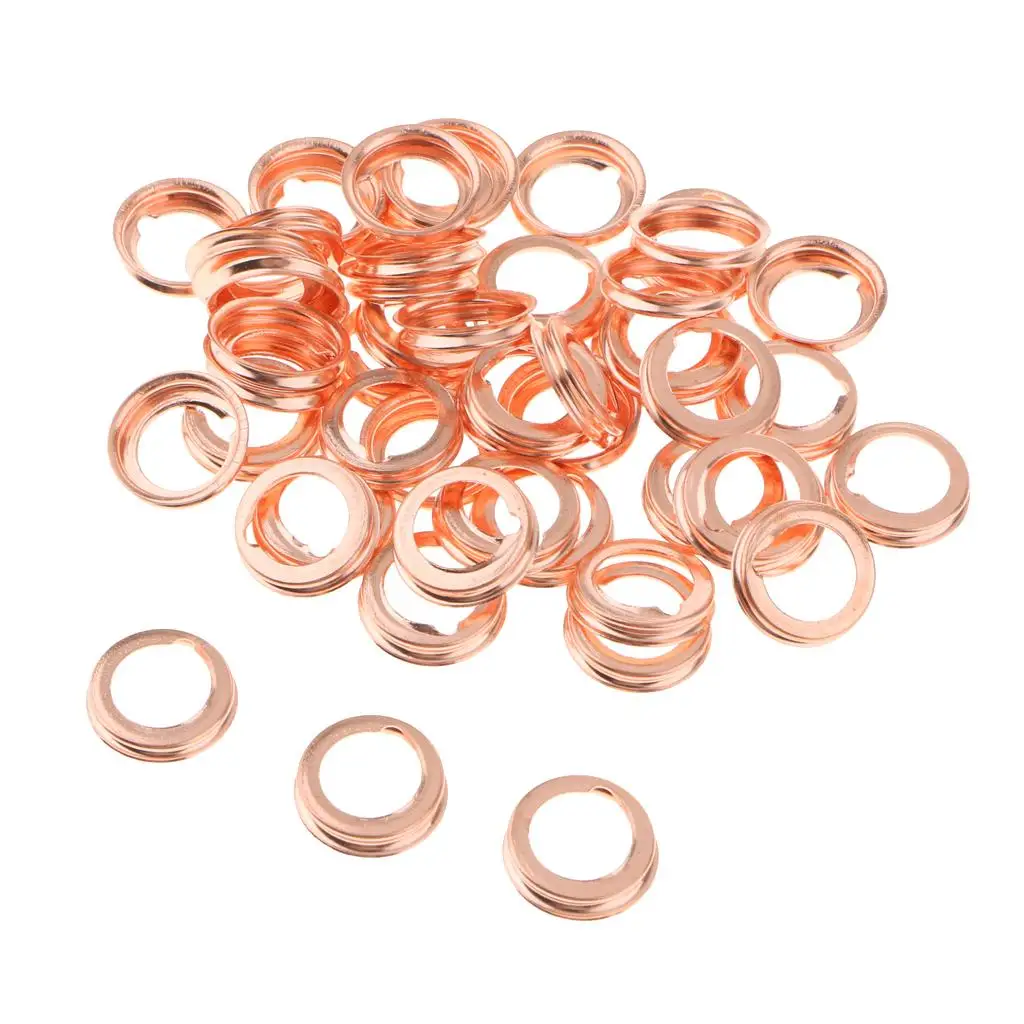 Engine Oil Drain Plug Seal Gasket M12 Metal Washers Set Durable Oil Pan Crush Gaskets for Car Repair Needs