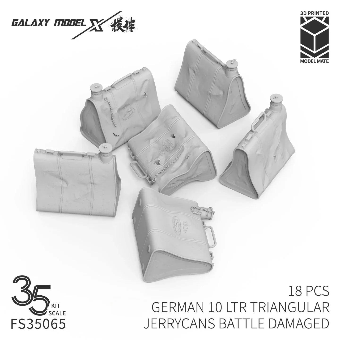 Galaxy Multi-size Triangular Fuel Can 1/35 3D Printed Resin Model Accessories Vintage Worn Oil Drum for Model Building Hobby