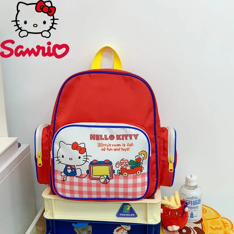 

Hello Kitty New Student Backpack Fashionable High Quality Girl Storage Backpack Multi Functional Lightweight Travel Backpack