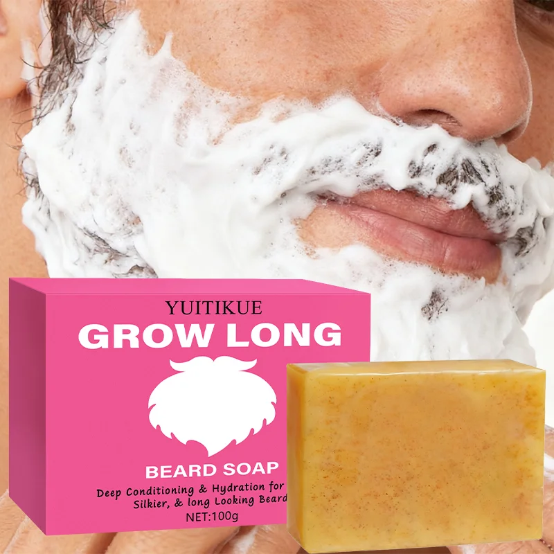 YUITIKUE ينمو لحى أطول. صابون اللحية يغذي ويرطب بعمق، مما يجعل لحيةك أكثر نعومة ويظهر أطول.