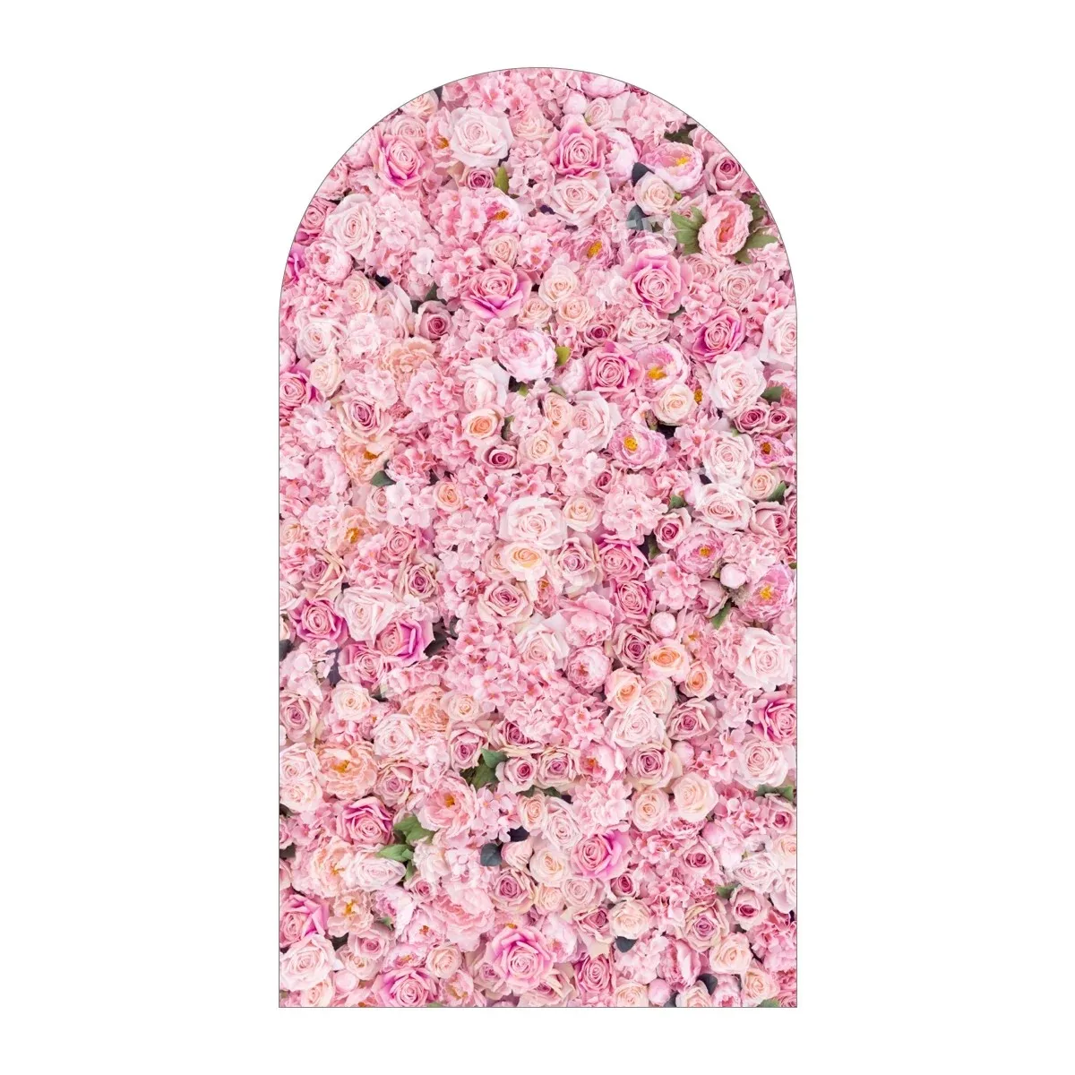 VIKAMA Rosa Rosen-Blumenbogen-Hintergrundbezug für Hochzeit, Braut, Mädchen, Geburtstagsfeier, Dekoration, Fotohintergrund, Wandzubehör