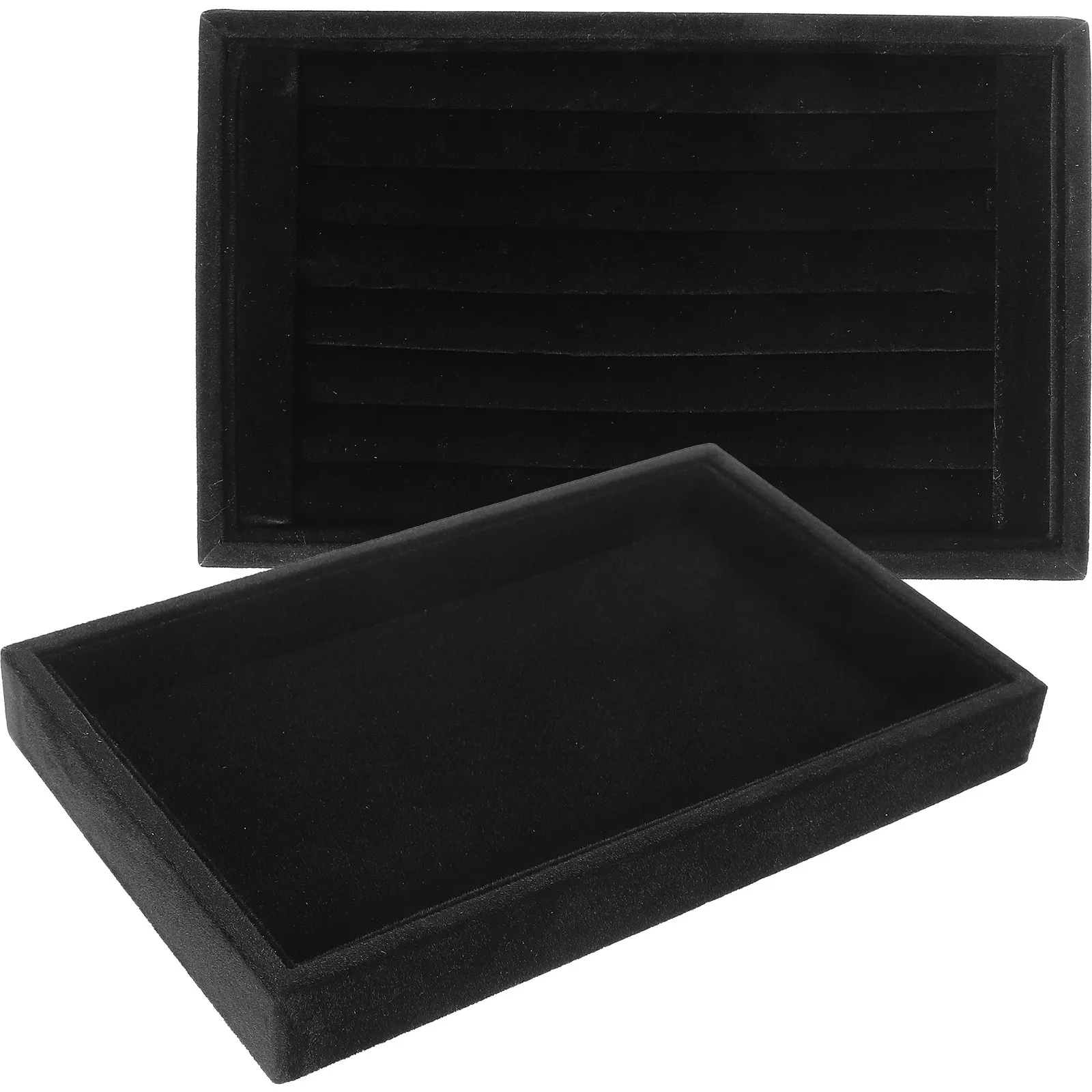 

2Pcs Jewelry Organizer Tray Ring Storage Holder Compact Small Tray for Rings Earrings Ear Studs Jewelry Display Organizer