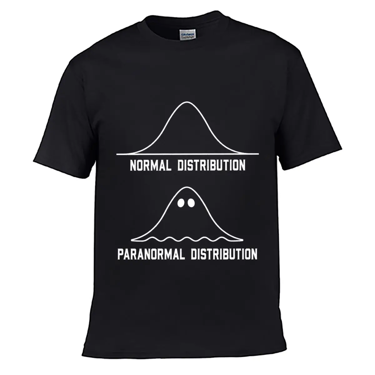 Normal Distribution Paranormal Distribution Ghost Statistics Design Men Summer T-shirt Top