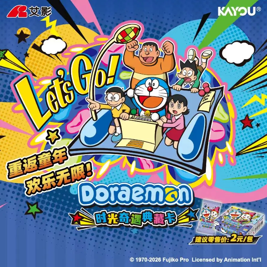 KAYOU Genuine Doraemon Treasured Collection Cards Time Adventure Dream Pack Vol.1 Anime Character Merchandise Whole Box Gifts
