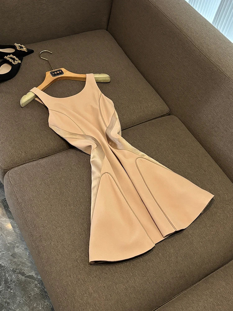 

Slimming ort Dr Women's Sle High Waist Design Sensible Quali Date Night Gown Ele Ladylike Commute Friendly U37