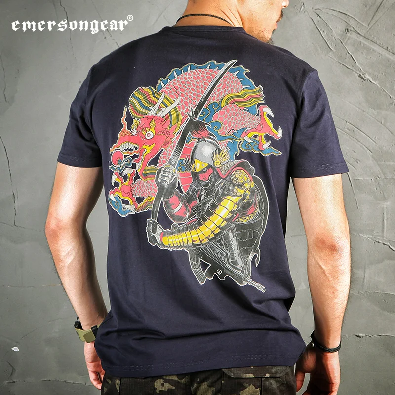 Emersongear Tactical T-shirt Ming Guards Back Version Culture Shirts Tshirt Sports Casual Fashion Daily Outdoor Hiking Combat