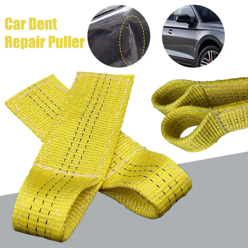 2 Pack Heavy Duty Nylon Belt Dent Repair Tool  Car Door Roof Hand Paint Dent Removal Tool Auto Body Work Repair Accessory
