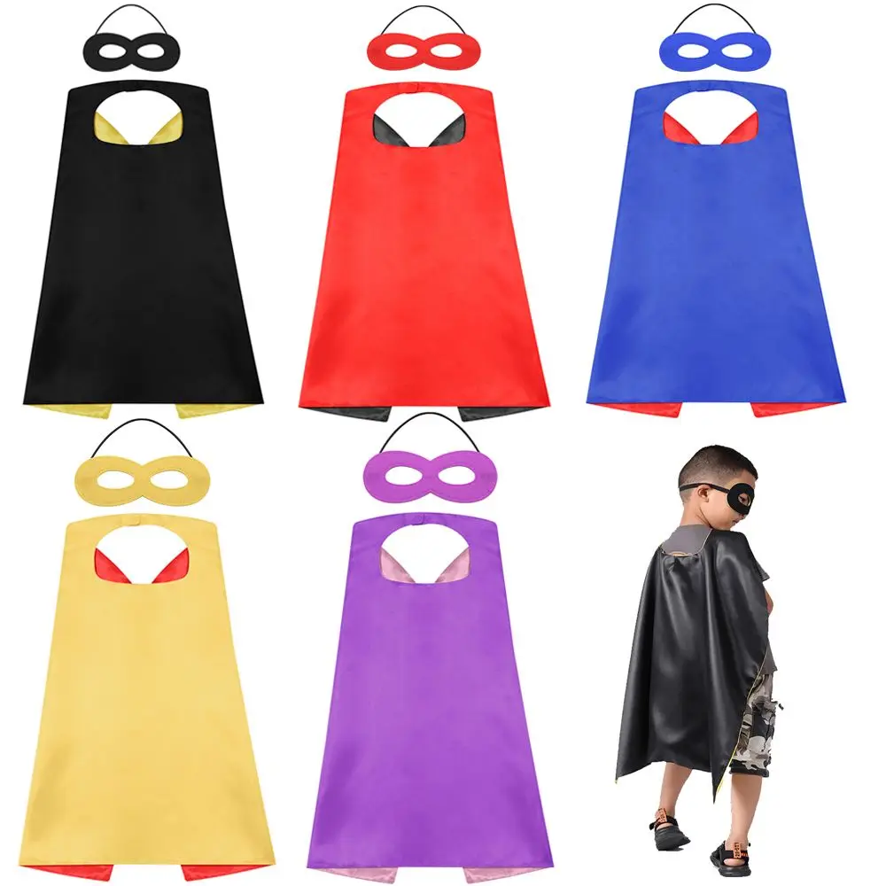 

Kids Performance Props Festival Fancy Dress Halloween Cosplay Super Hero Cloak Mask Boys Girls Cloak Superhero Costumes
