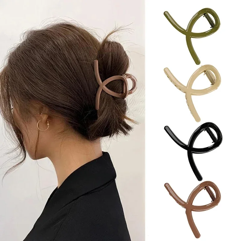 2024 Moda Piccoli Artigli Dei Capelli Della Ragazza Titolare Coda di Cavallo Forcelle Clip di Capelli Clip di Squalo Elegante Casual Accessori Per Capelli Copricapi