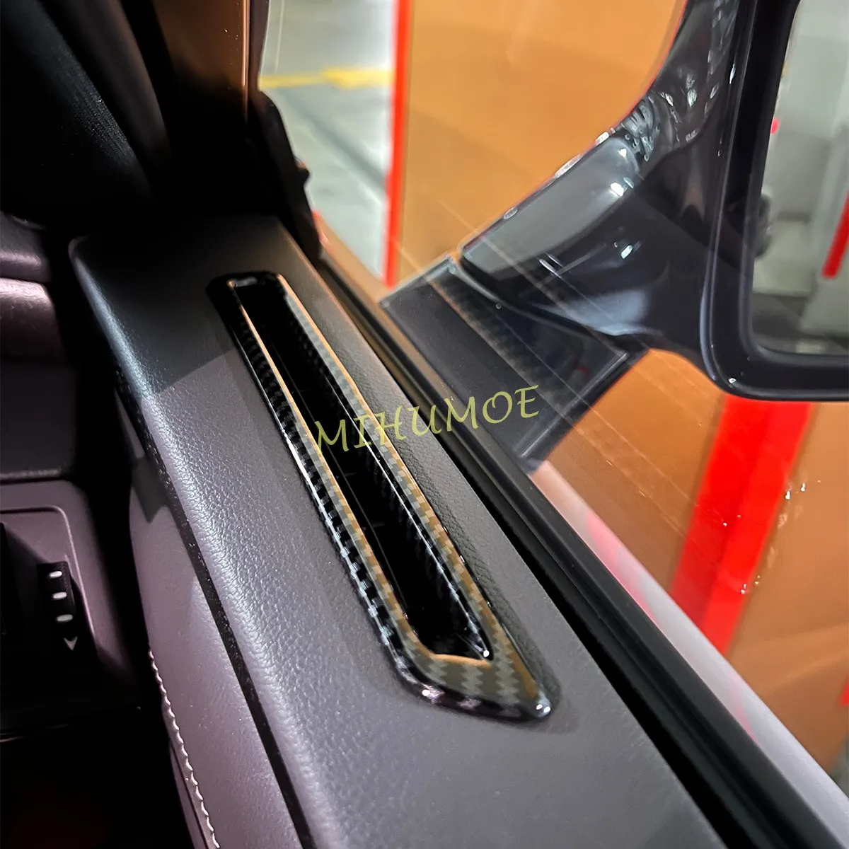 ل 2019-2025 لكزس ES 250 300h 350 ألياف الكربون الداخلية الباب منفذ تنفيس الهواء غطاء الكسوة اكسسوارات 2024 2023 2022 2021 2020 #2