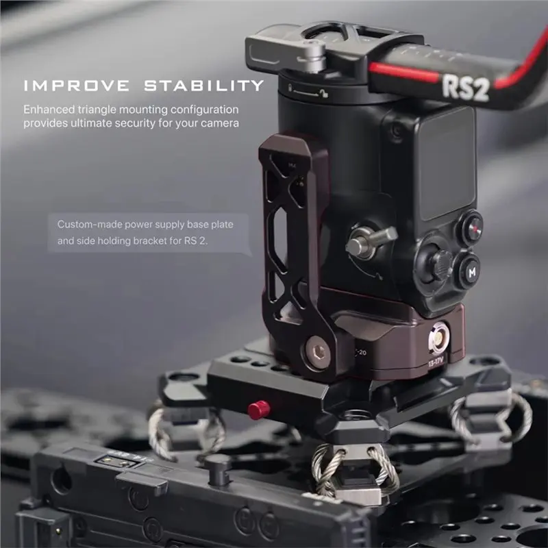 B63B-Power Supply Base Plate TGA-PBP Adapter For DJI Ronin Security P-Tap 2-Pin Power Input Gimbal Rig Accessory Camera Mount