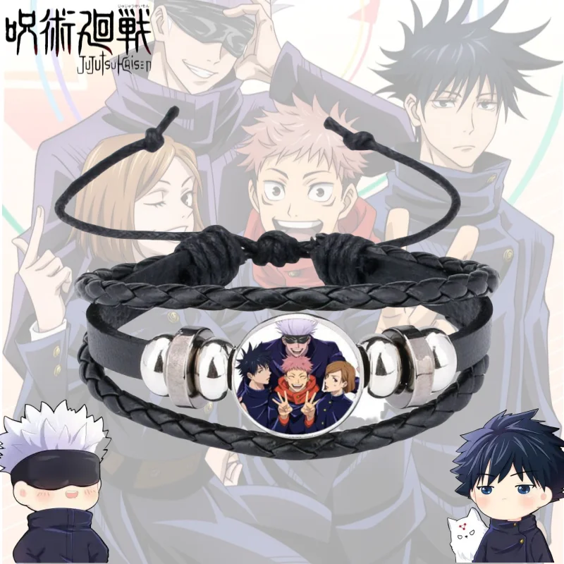 

New Jujutsu Kaisen Itadori Yuji Gojo Satoru Fushiguro Megumi Creative Cartoon Two-dimensional Bracelet Anime Peripheral Bracelet