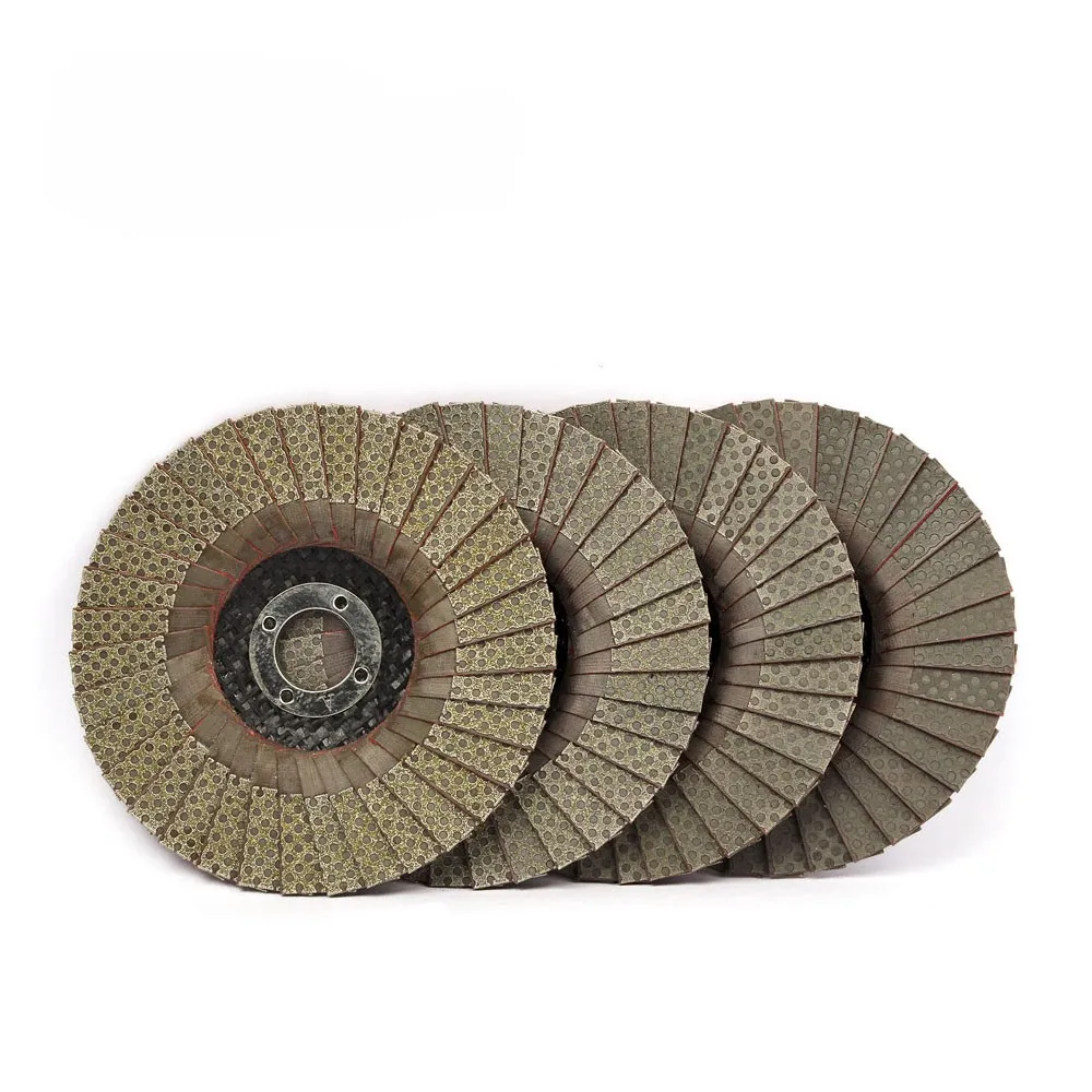 1PCS TGS115mm Mixed Abrasive Round Diamond Flap Floor Grinding Glass Brick Stainless Steel Carbide