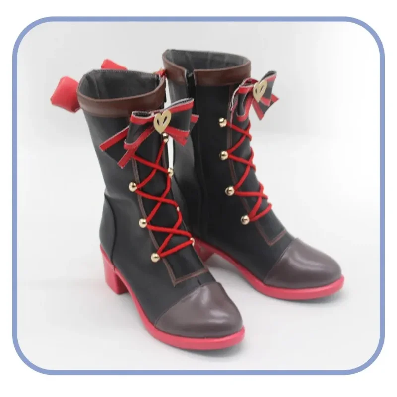 Game PJSK Azusawa Kohane Cosplay Shoes PU Leather Shoes Halloween Carnival Boots Cosplay Prop Custom Made