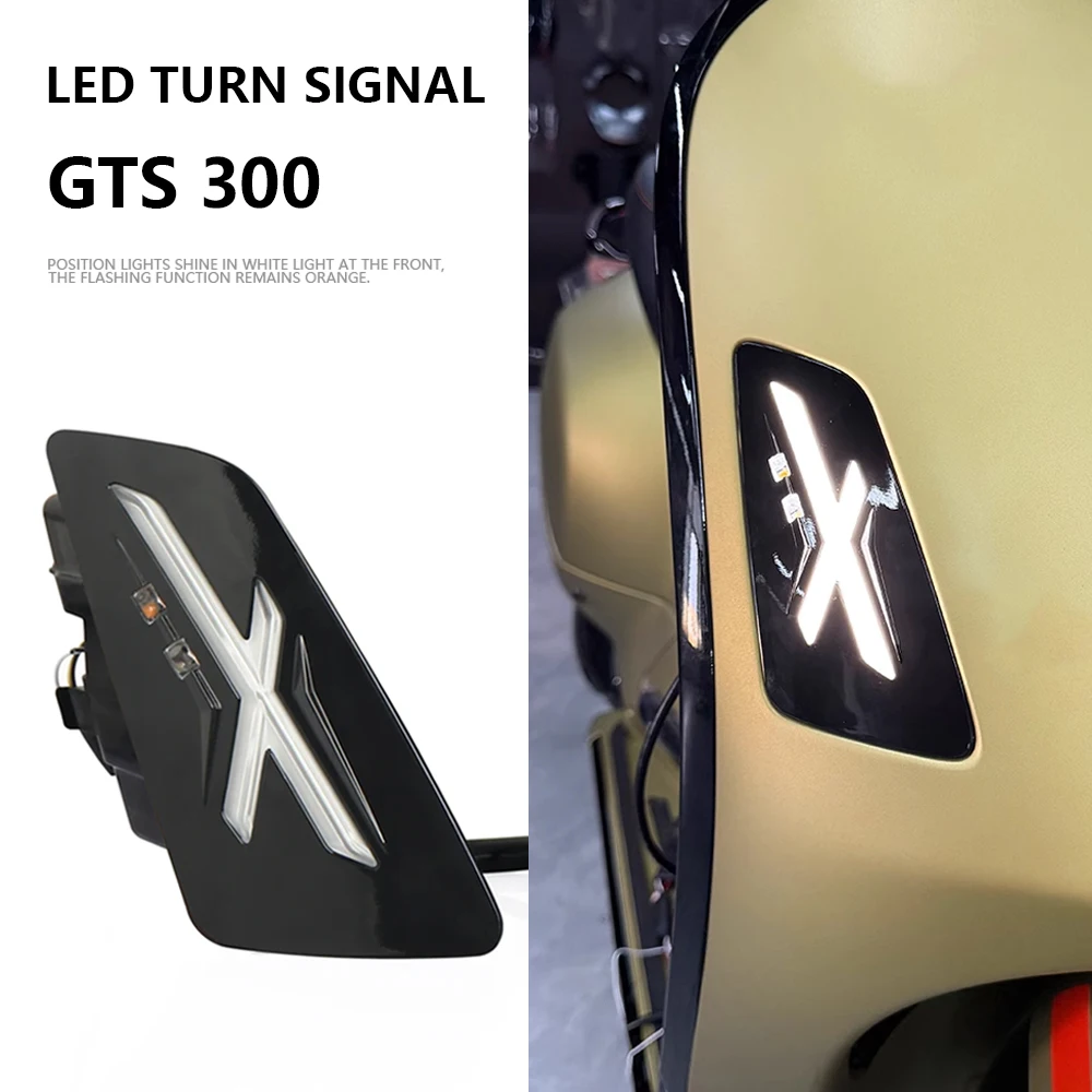 

Motorcycle GTS300 LED Front Rear Turn Signal Indicator Daytime Running Light Kit NEW For Vespa GTS 300 gts300 2023 2024 2025