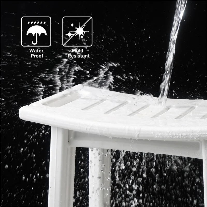 Shower Bathroom Stool Shower Stool Storage Double-layer Bench Non-slip Household Plastic Low Stool Small Bench Thickened image 4