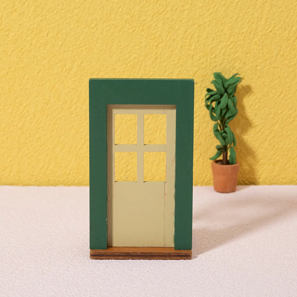 

Miniature Wood Home Door Style Tiny Furniture Decorative Mini House Door for Kids Room Mini Home Furniture